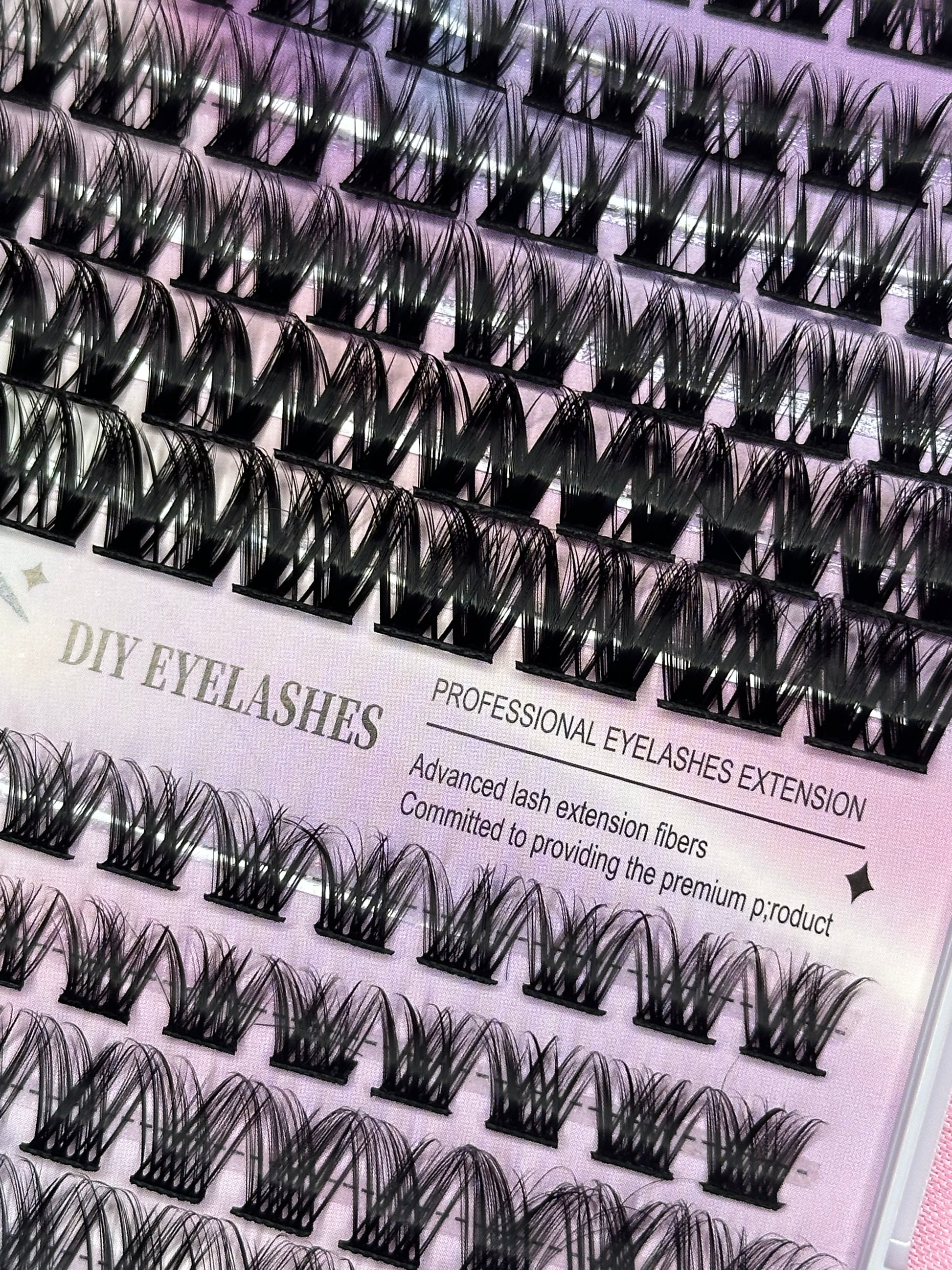 zoomed in photo of dramatic lash clusters