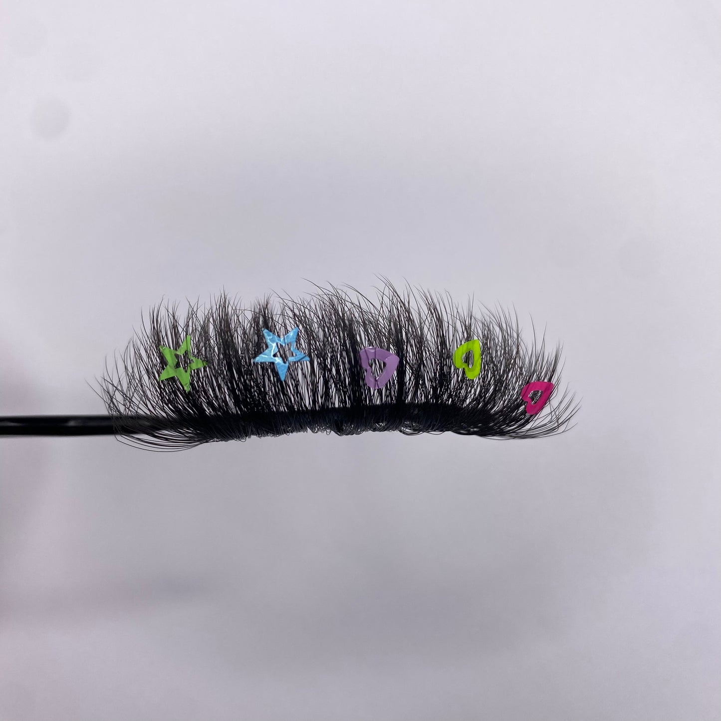 25mm russian volume strip lash with multicoloured decals
